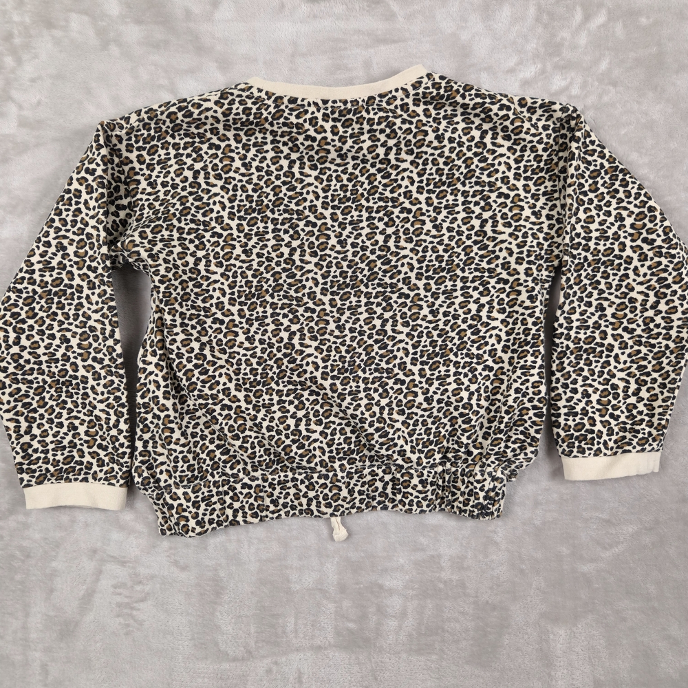 Seed Heritage Leopard Print Top‎ with Side Slits And Drawstring Size 8 - Picture 2 of 8